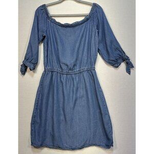 White House Black Market Women's Chambray Dress Size Small Blue